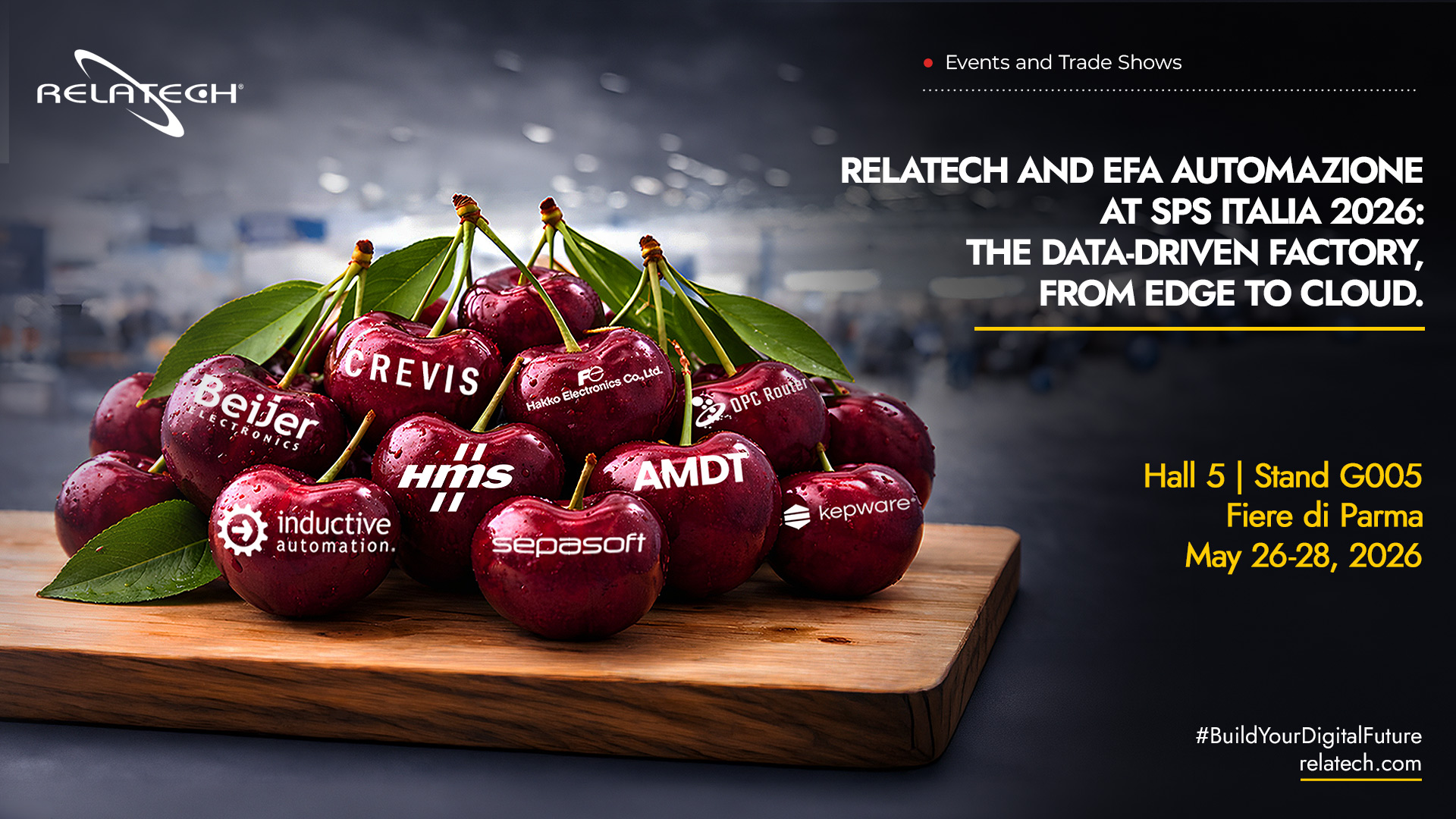 Relatech and EFA Automazione at SPS Italia 2026: the data-driven factory, from edge to cloud